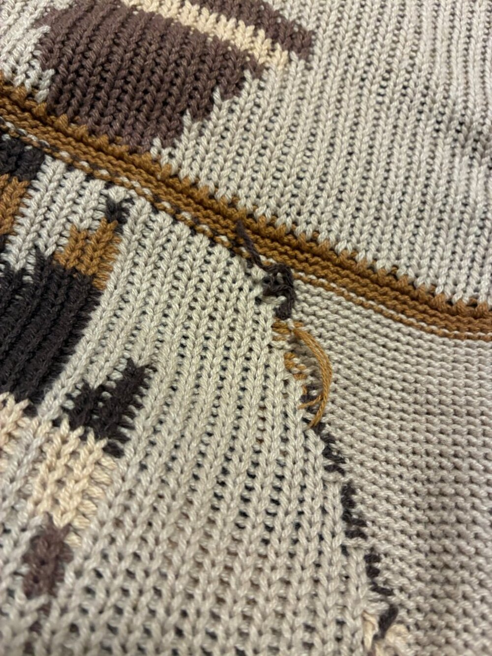 Ariat Cardigan Duster Western Aztec Large Southwestern Geometric Tan Boho Earth - Picture 7 of 7